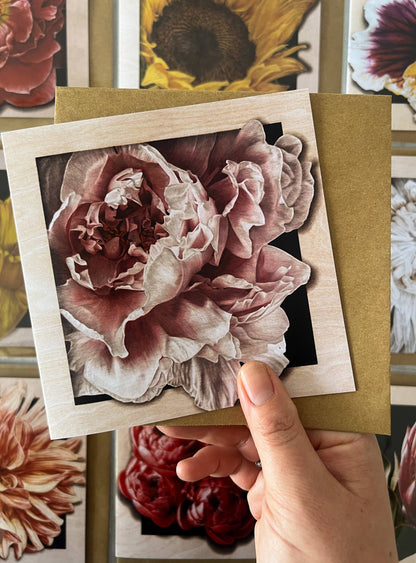 Greeting Card - "Ephemeral" Rose Wallflower by Jenna Chartrand